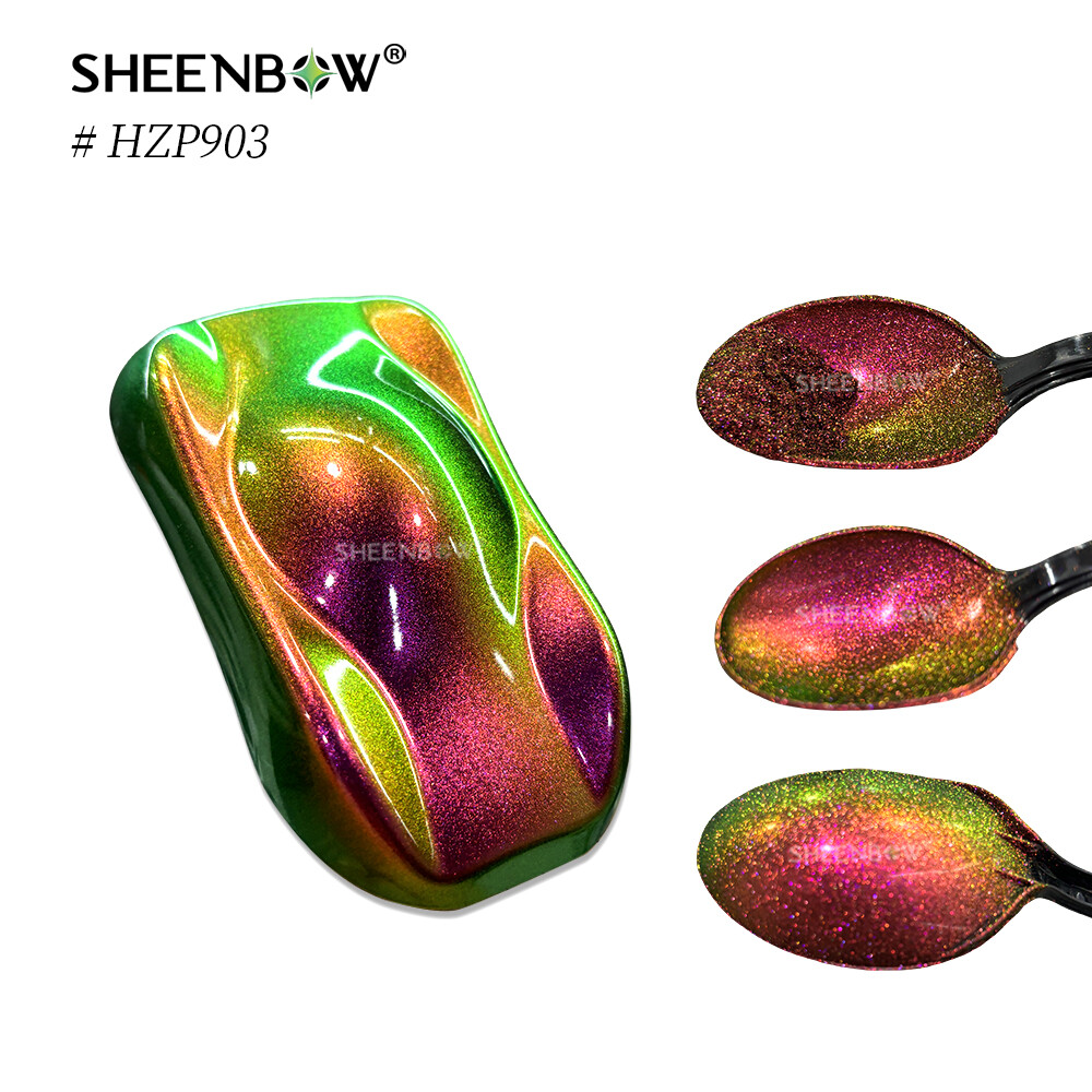 HZP903喷涂效果 (https://www.sheenbow.com/) 高级光学变色龙色粉 第1张