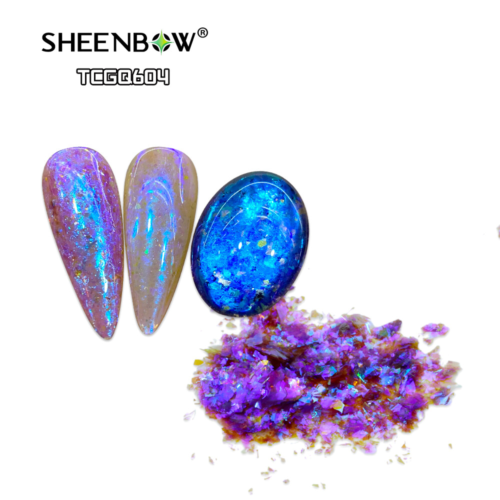 TCGQ604美甲效果 (https://www.sheenbow.com/) 高级光学变色龙色粉 第1张
