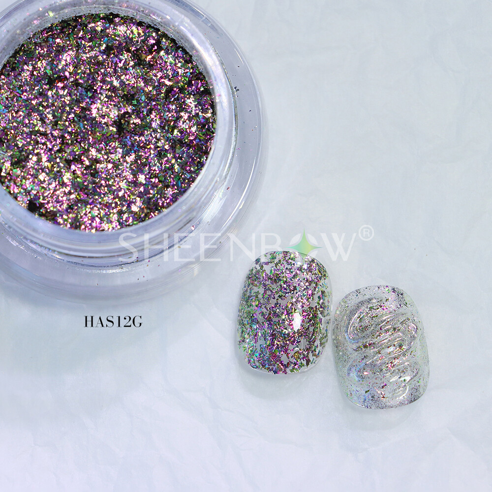 HAS12G美甲 (https://www.sheenbow.com/) 高级光学变色龙色粉 第1张