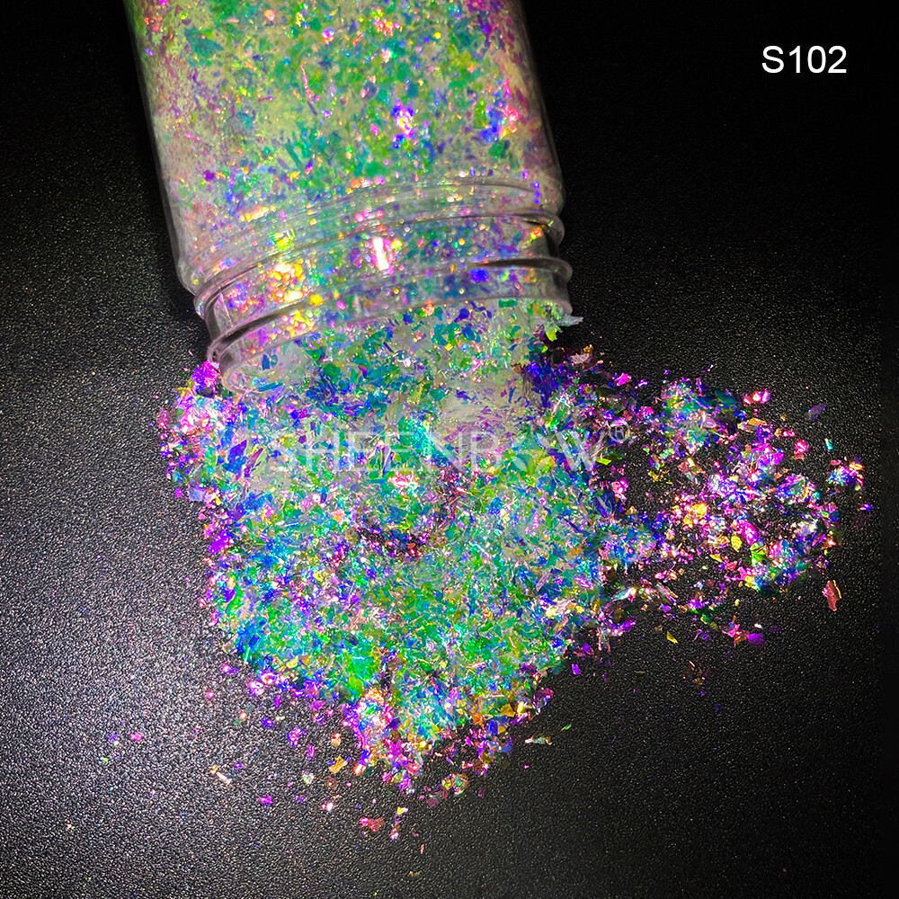 S102化妆品级粗片 (https://www.sheenbow.com/) 高级光学变色龙色粉 第1张