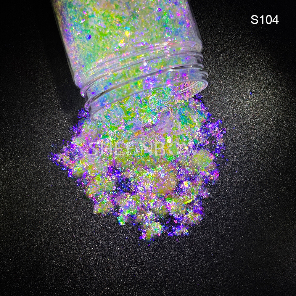 S104化妆品级粗片 (https://www.sheenbow.com/) 高级光学变色龙色粉 第1张